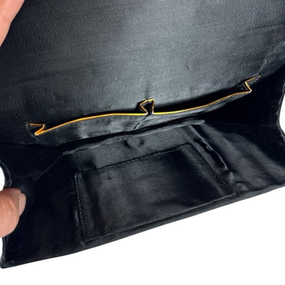 Vintage Black Velvet Peacock Evening Clutch Purse Zardozi Hand Embroidery - Picture 6 of 13